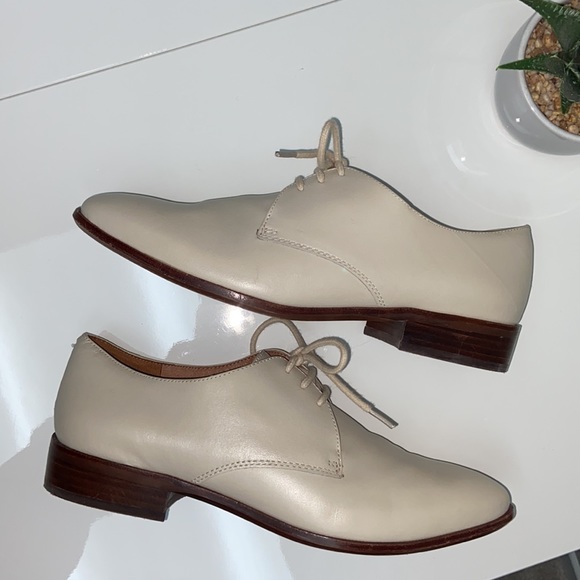 Madewell leather The Jess Oxford shoes, sold out online, neutral, size 8.5 - Picture 10 of 12